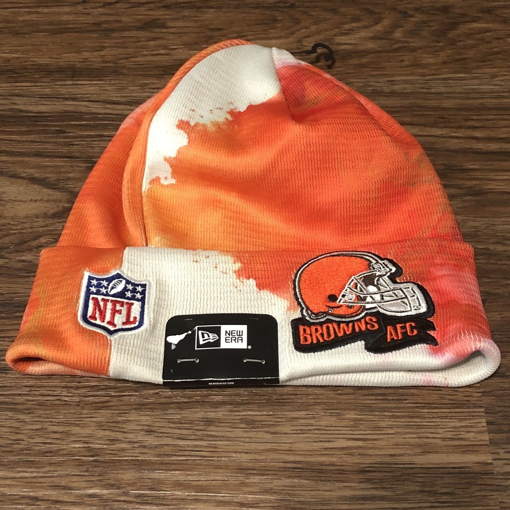 New Era Cleveland Browns NFL Sideline Ink Knit Winter Beanie Cap Hat OSFM